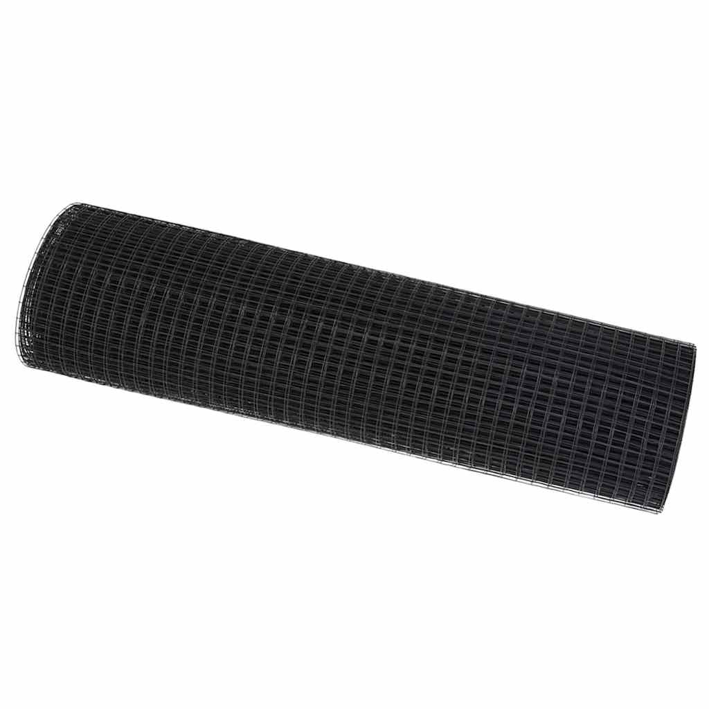 Geschweißter Drahtzaun Grau 0.8 x 25 m Stahl