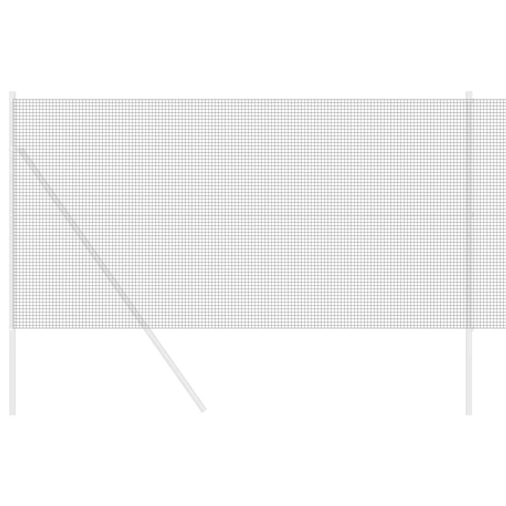 Geschweißter Drahtzaun Grau 1.4 x 25 m Stahl