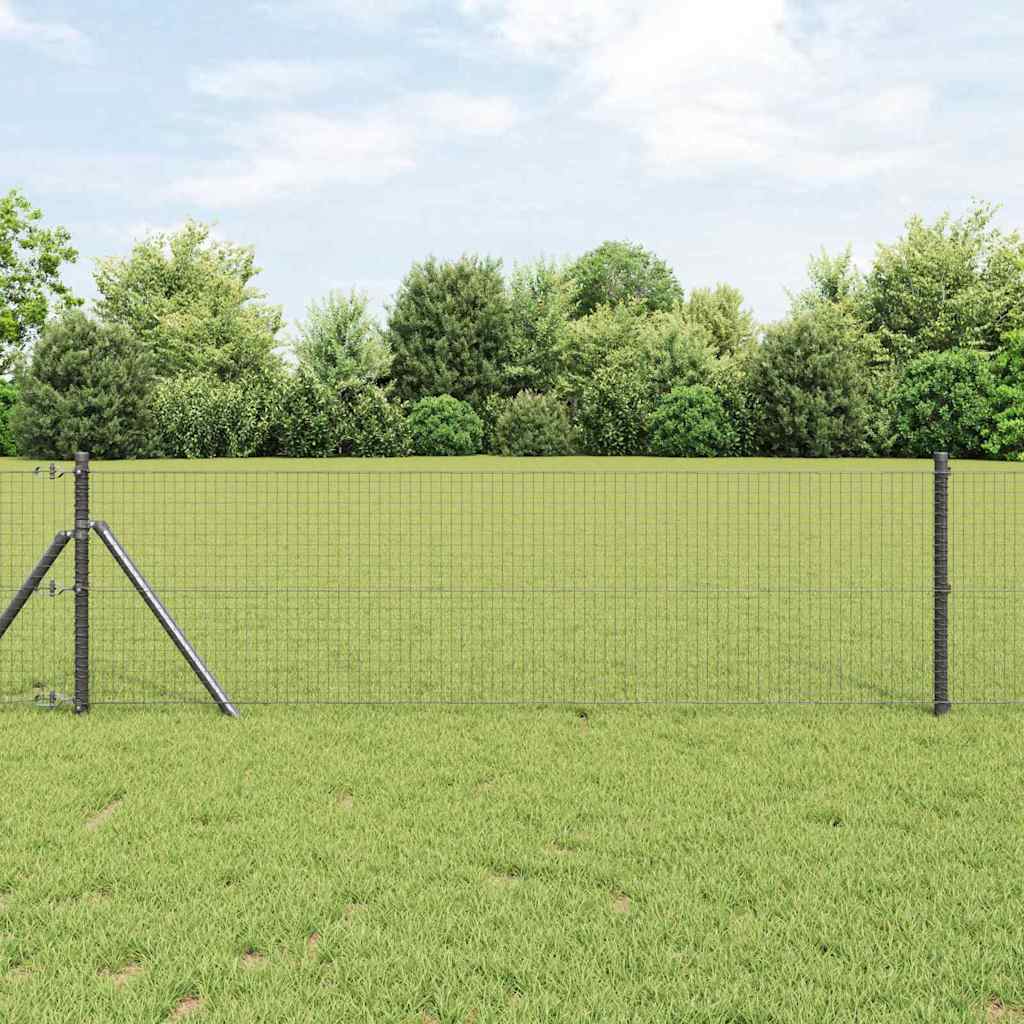 Geschweißter Drahtzaun Grau 0.4 x 50 m Stahl