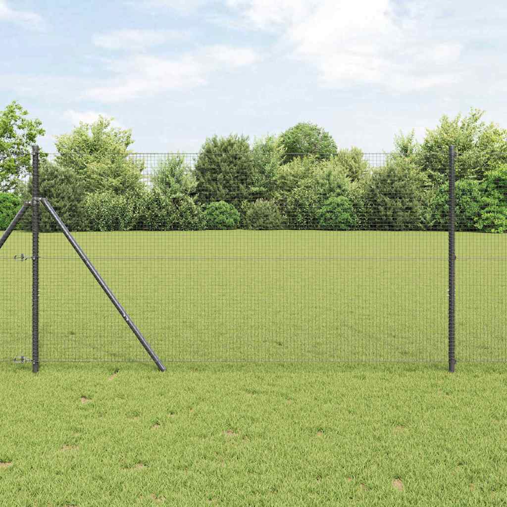Geschweißter Drahtzaun Grau 1.2 x 50 m Stahl