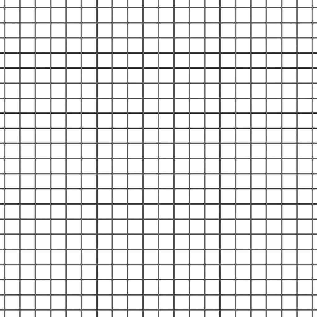 Geschweißter Drahtzaun Grau 1.4 x 50 m Stahl