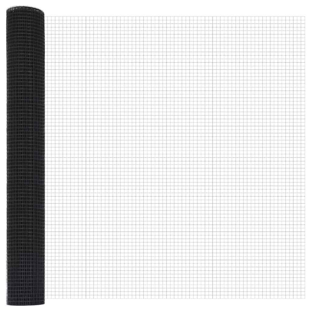 Geschweißter Drahtzaun Grau 1.4 x 50 m Stahl