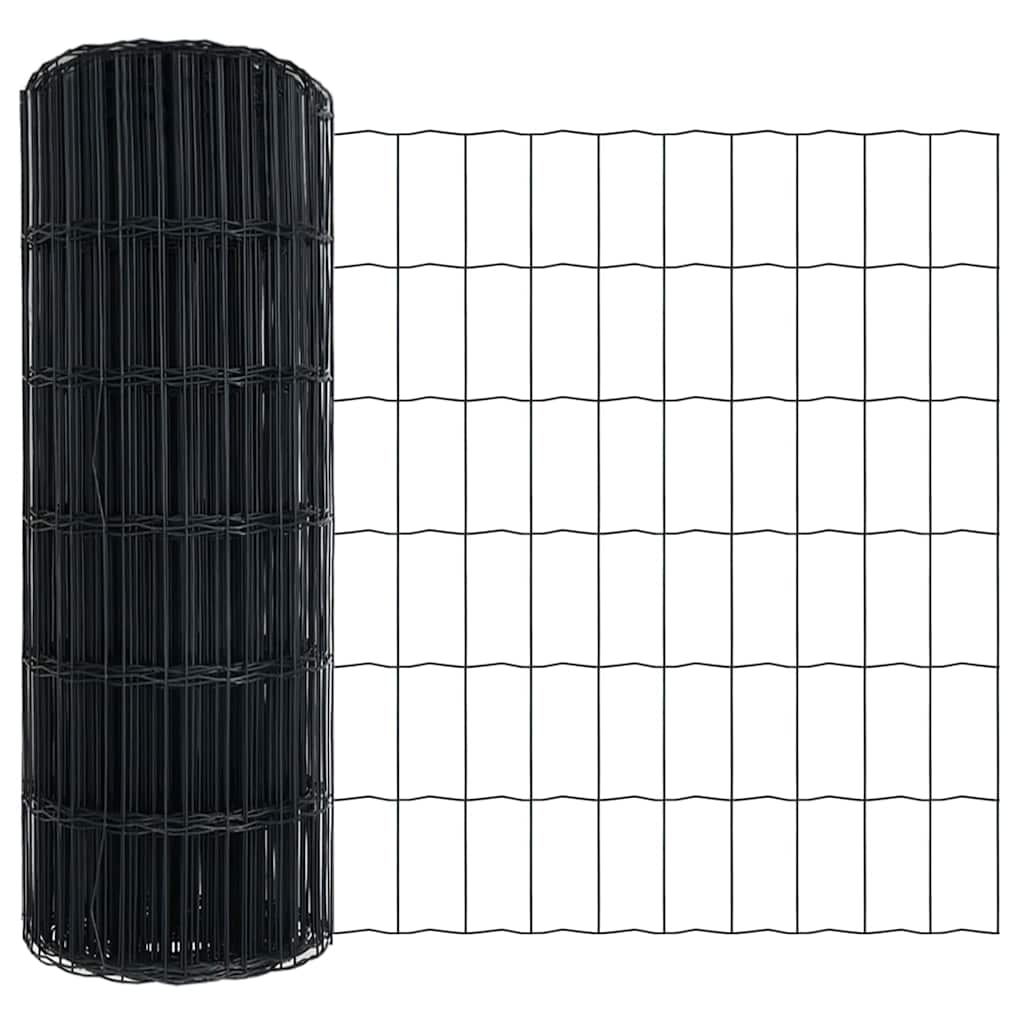 Eurozaun Grau 0,4 x 25 m PVC-beschichtetes Eisen