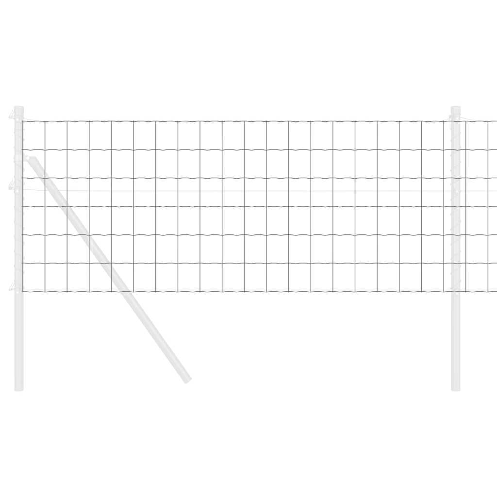 Eurozaun Grau 0,4 x 25 m PVC-beschichtetes Eisen