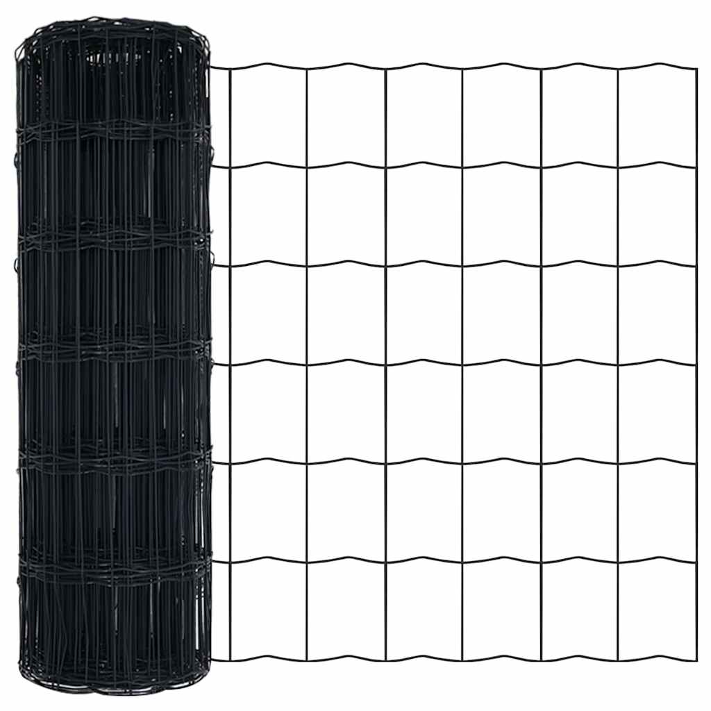 Eurozaun Grau 0.8 x 25 m PVC-beschichtetes Eisen