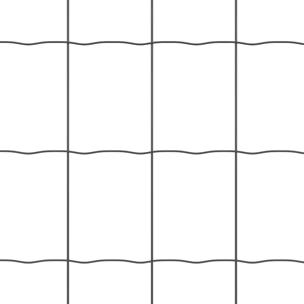 Eurozaun Grau 1 x 25 m PVC-beschichtetes Eisen