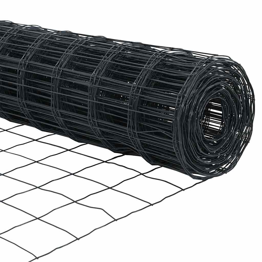 Eurozaun Grau 1.2 x 25 m PVC-beschichtetes Eisen
