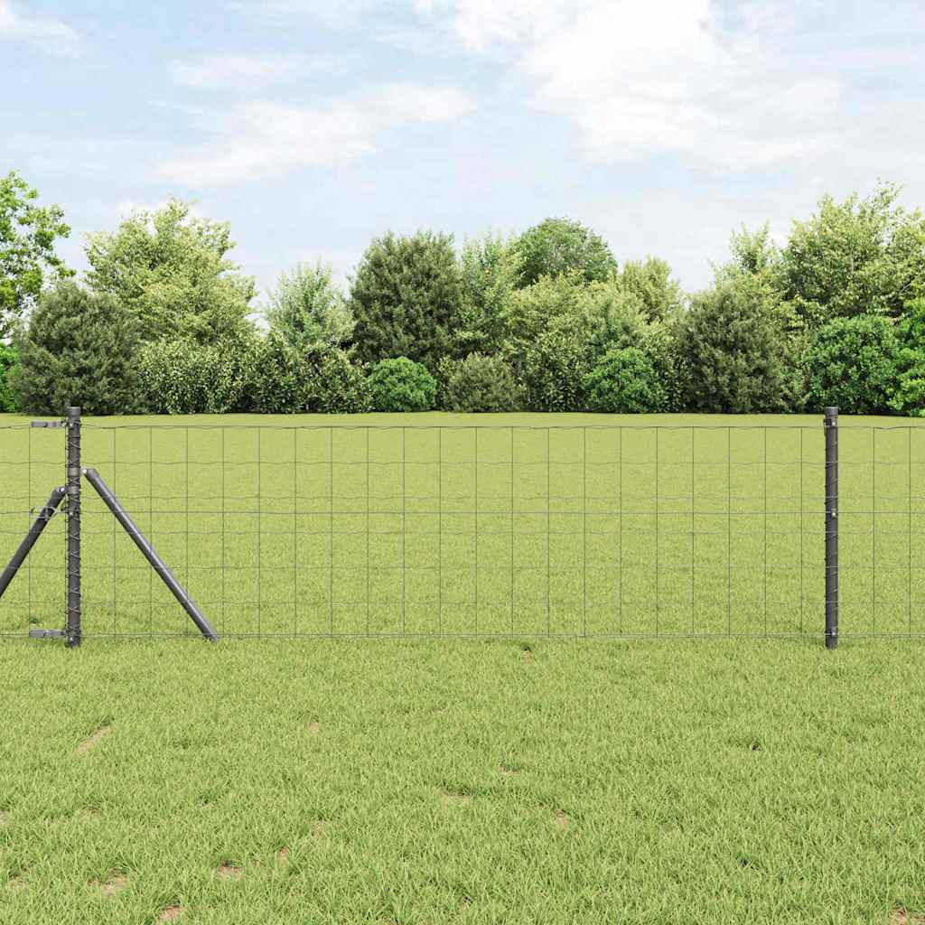 Eurozaun Grau 0,4 x 25 m PVC-beschichtetes Eisen