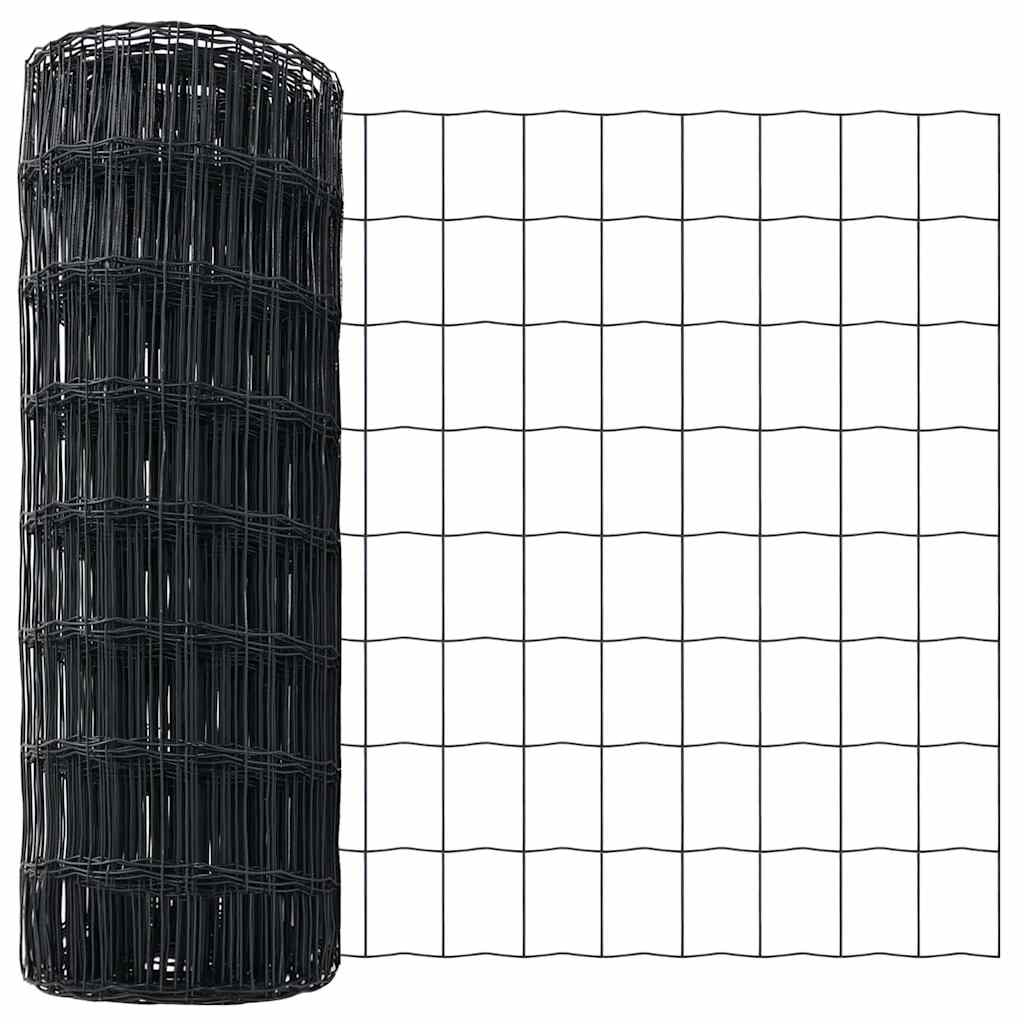 Eurozaun Grau 0,4 x 10 m PVC-beschichtetes Eisen