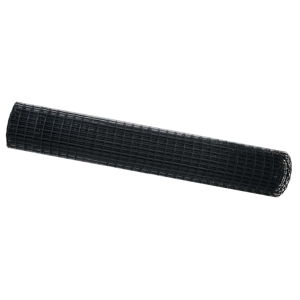 Eurozaun Schwarz 1.6 x 10 m PVC-beschichtetes Eisen