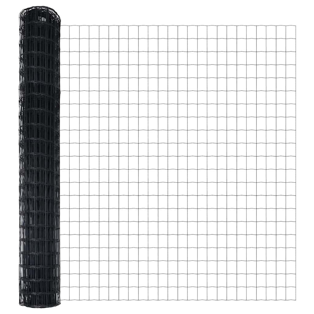 Eurozaun Schwarz 1.6 x 10 m PVC-beschichtetes Eisen