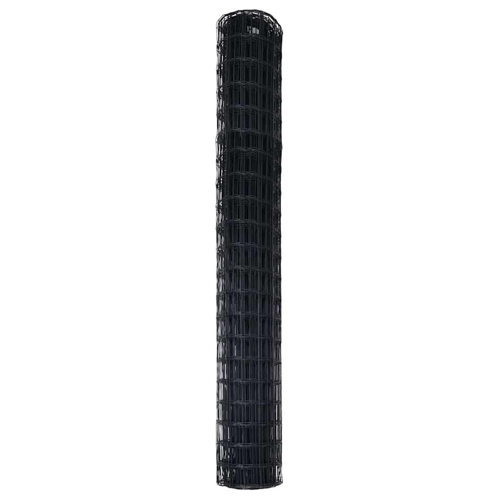 Eurozaun Schwarz 1.6 x 10 m PVC-beschichtetes Eisen