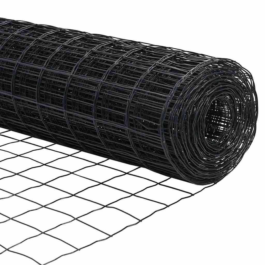 Eurozaun Grau 0,4 x 25 m PVC-beschichtetes Eisen