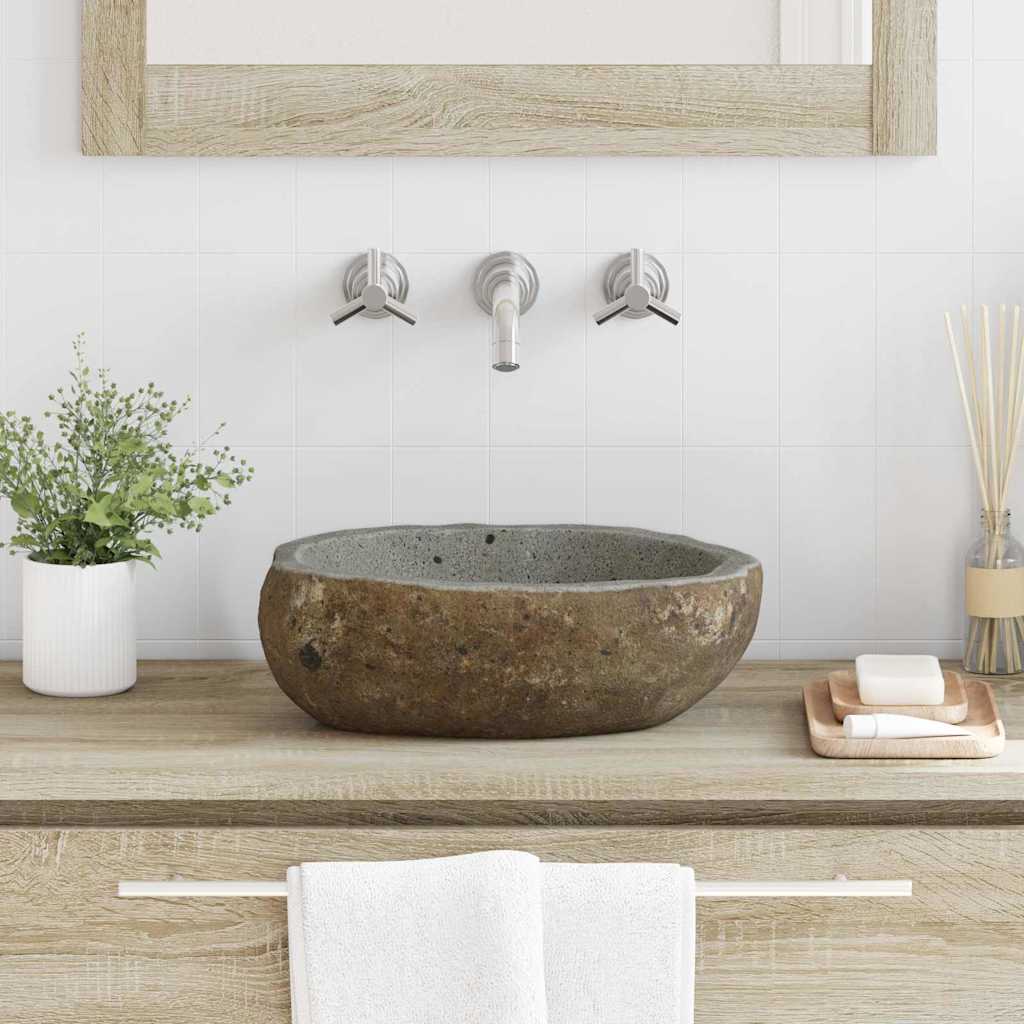 Basin Hellgrau (30-37) x (25-30) x 12 cm Flussstein