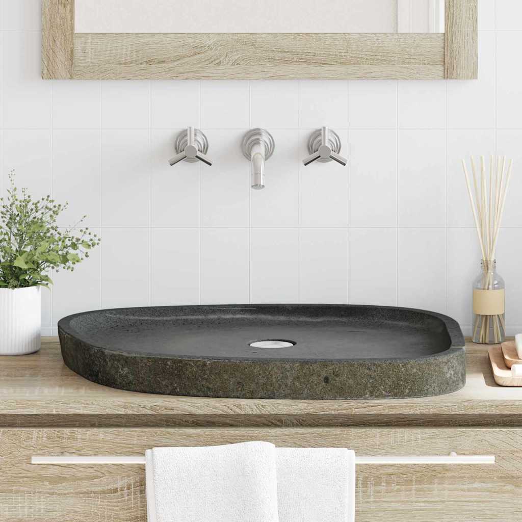 Basin Grau (55-65) x (40-50) x 6 cm Flussstein