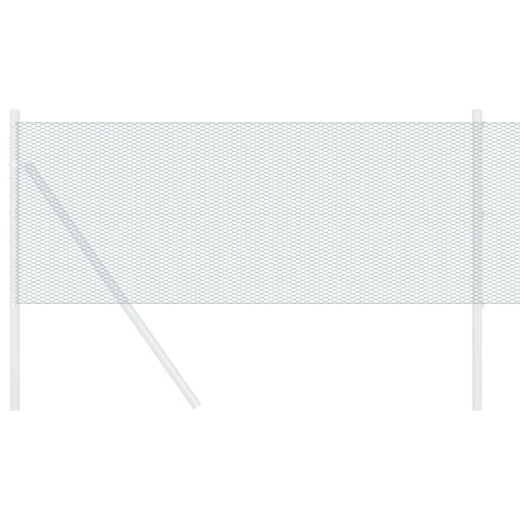 Sechseckgeflechtzaun Grün 0,4 x 10 m Stahl
