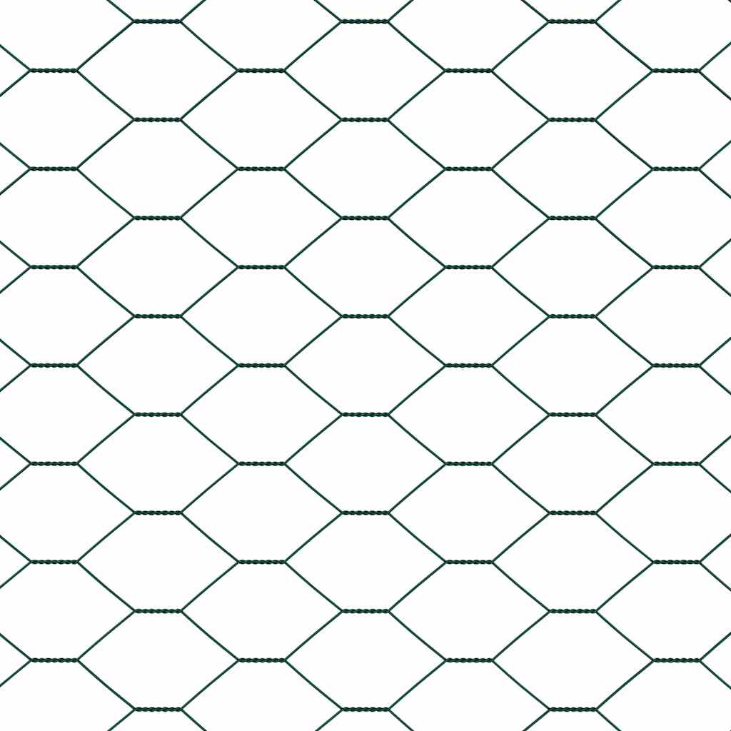 Sechseckgeflechtzaun Grün 0.8 x 10 m Stahl