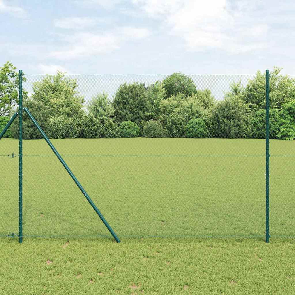 Sechseckgeflechtzaun Grün 1.6 x 10 m Stahl