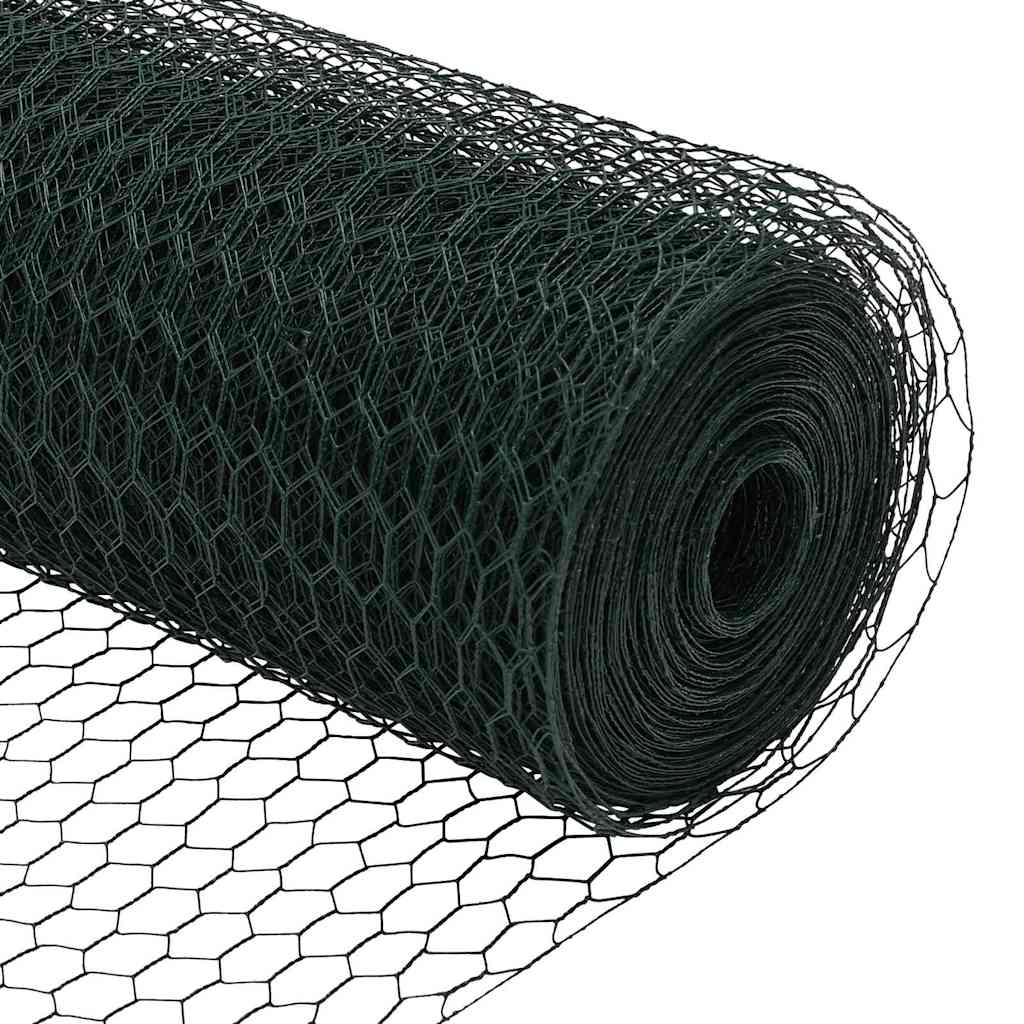 Sechseckgeflechtzaun Grün 1.4 x 25 m Stahl