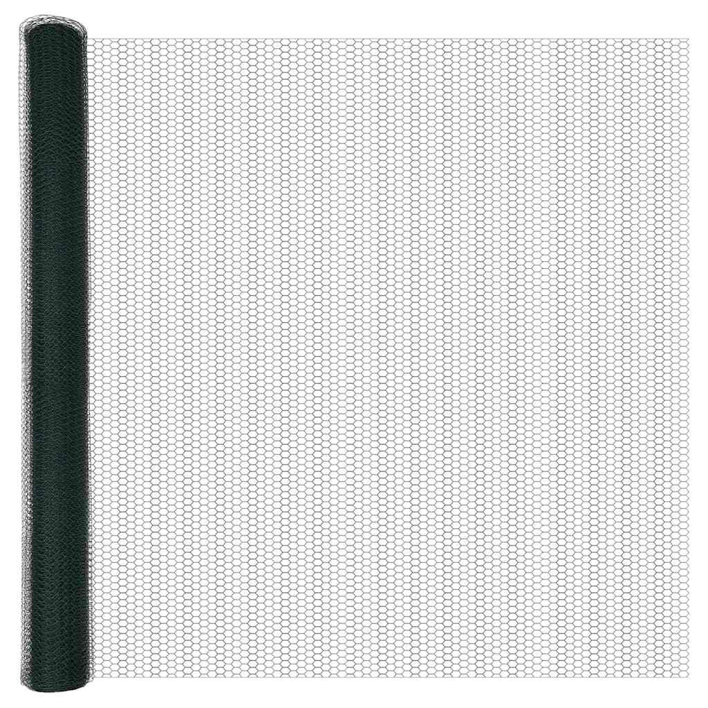 Sechseckgeflechtzaun Grün 1.6 x 25 m Stahl
