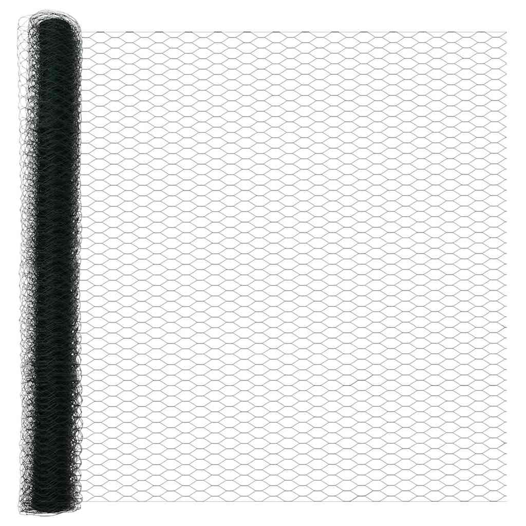 Sechseckgeflechtzaun Grün 1.6 x 25 m Stahl