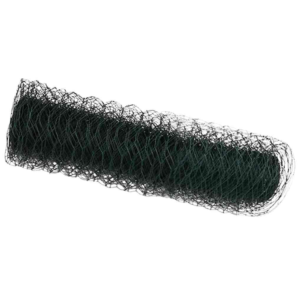Sechseckgeflechtzaun Grün 0.6 x 50 m Stahl