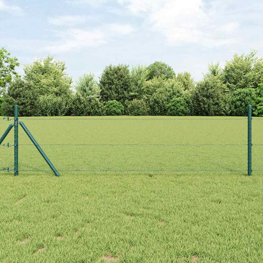 Hexagonzaun Grün 0,8 x 50 m Stahl