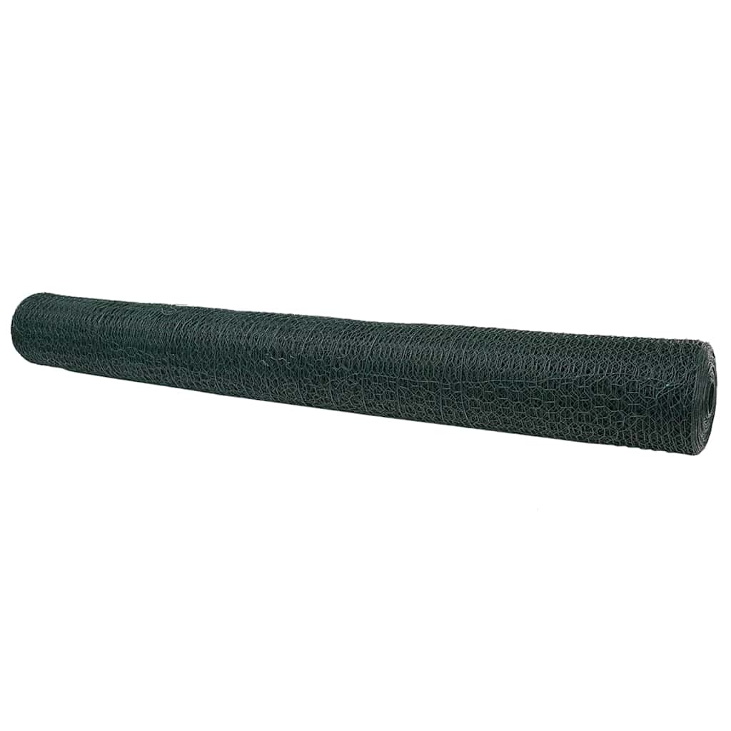 Sechseckgeflechtzaun Grün 1 x 50 m Stahl
