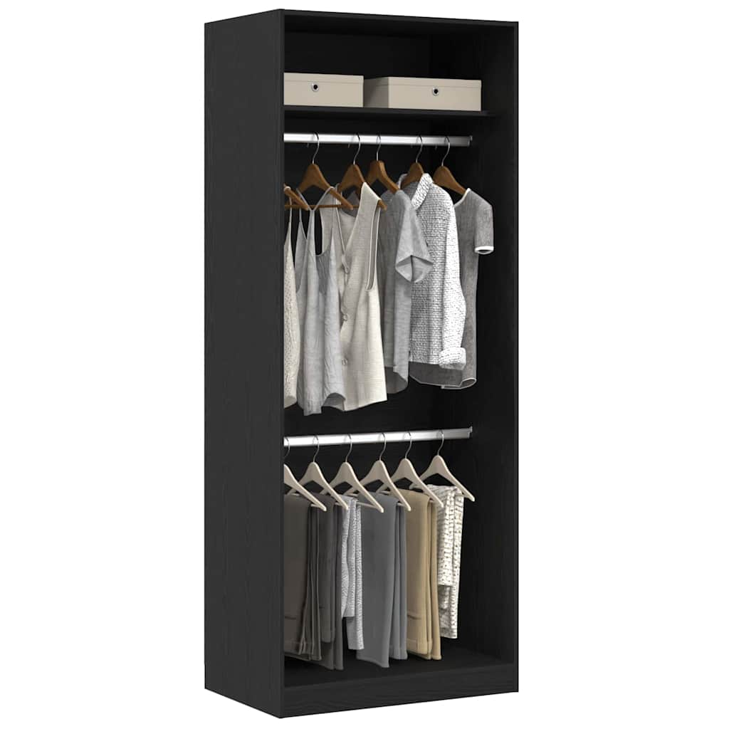 Kleiderschrank Schwarze Eiche 80 x 50 x 200 cm Holzwerkstoff