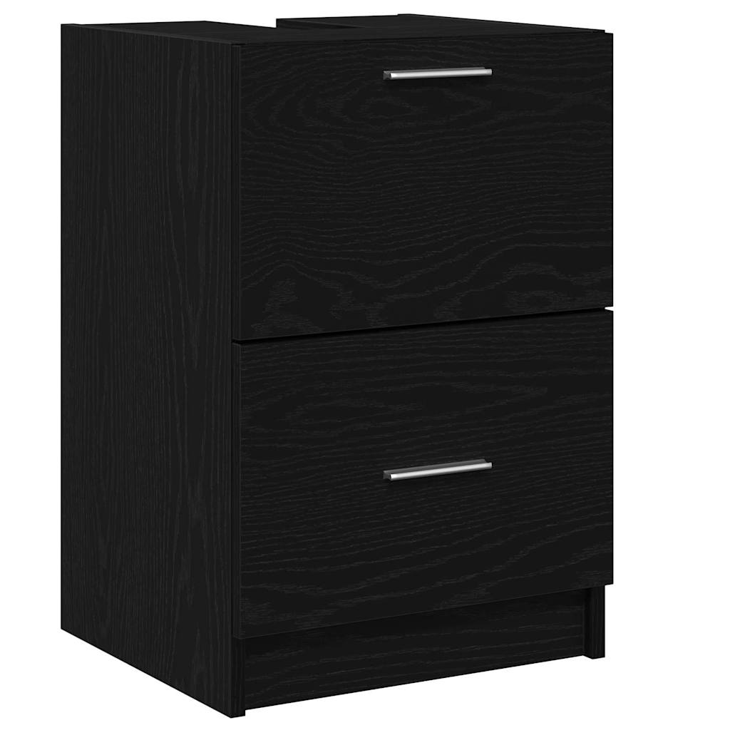 Waschtischschrank Schwarze Eiche 40 x 37 x 59 cm Holzwerkstoff