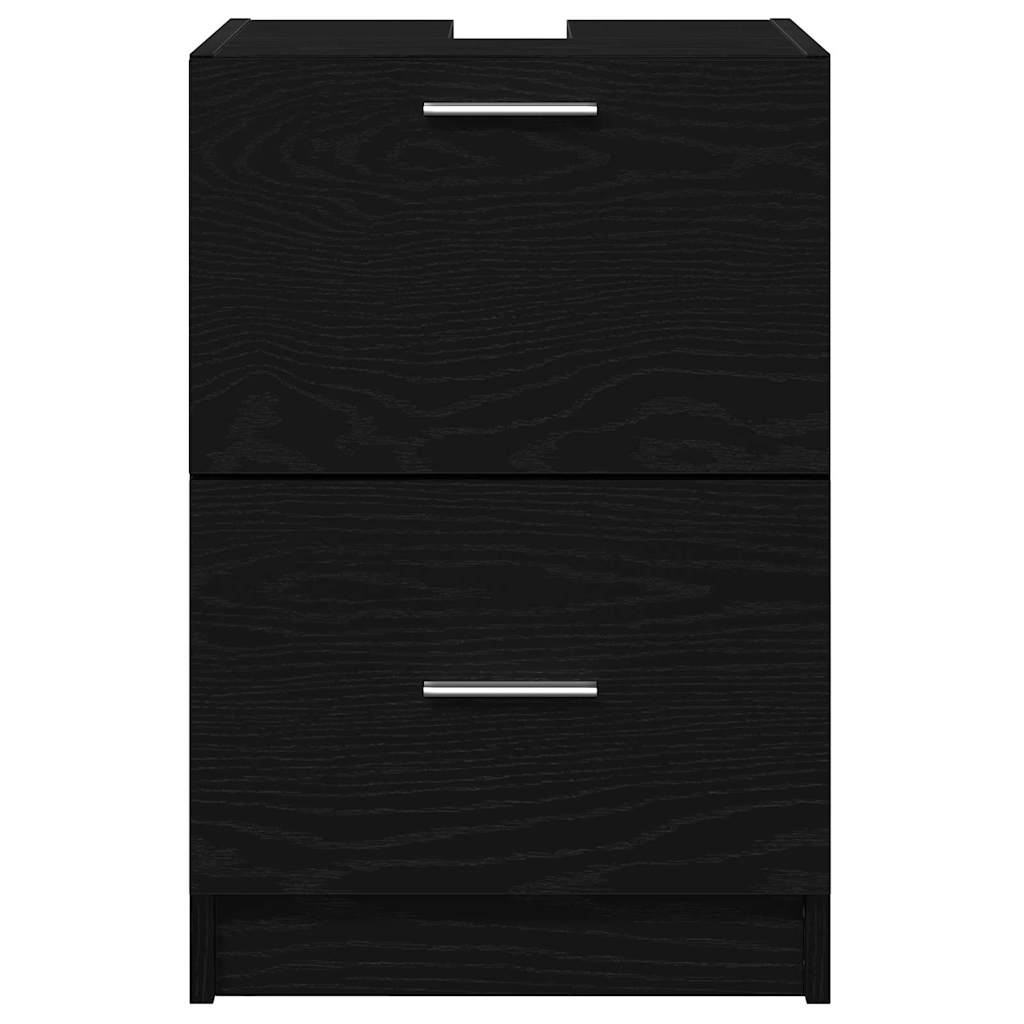 Waschtischschrank Schwarze Eiche 40 x 37 x 59 cm Holzwerkstoff