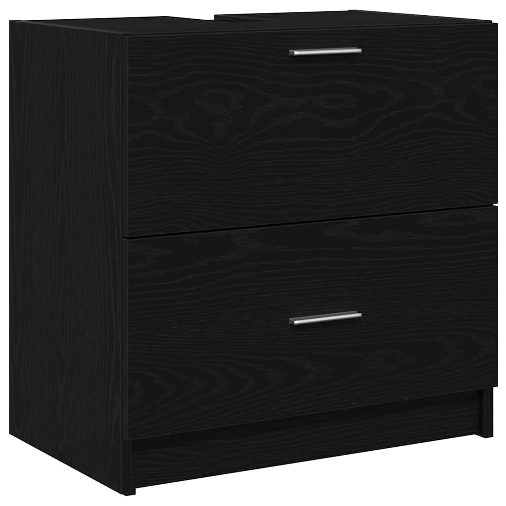 Waschtischschrank Schwarze Eiche 59 x 37 x 59 cm Holzwerkstoff