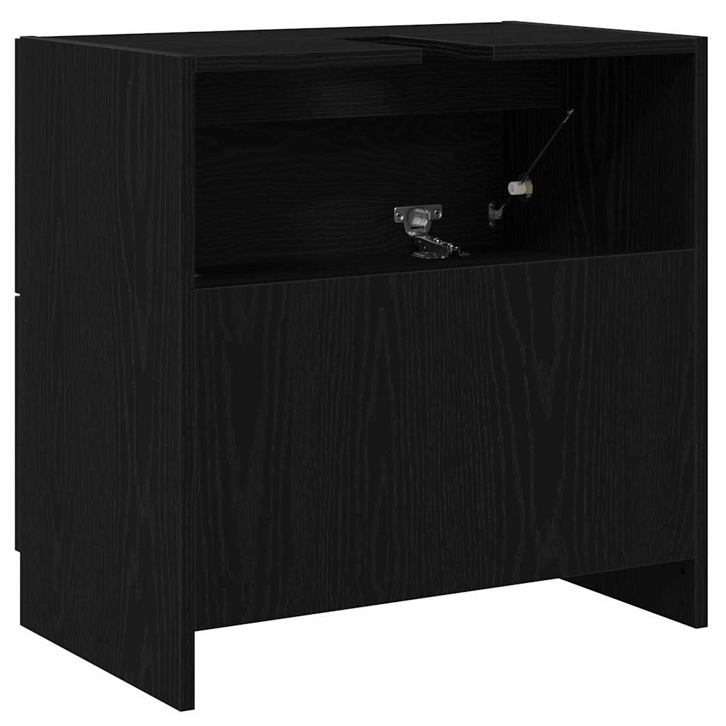 Waschtischschrank Schwarze Eiche 59 x 37 x 59 cm Holzwerkstoff