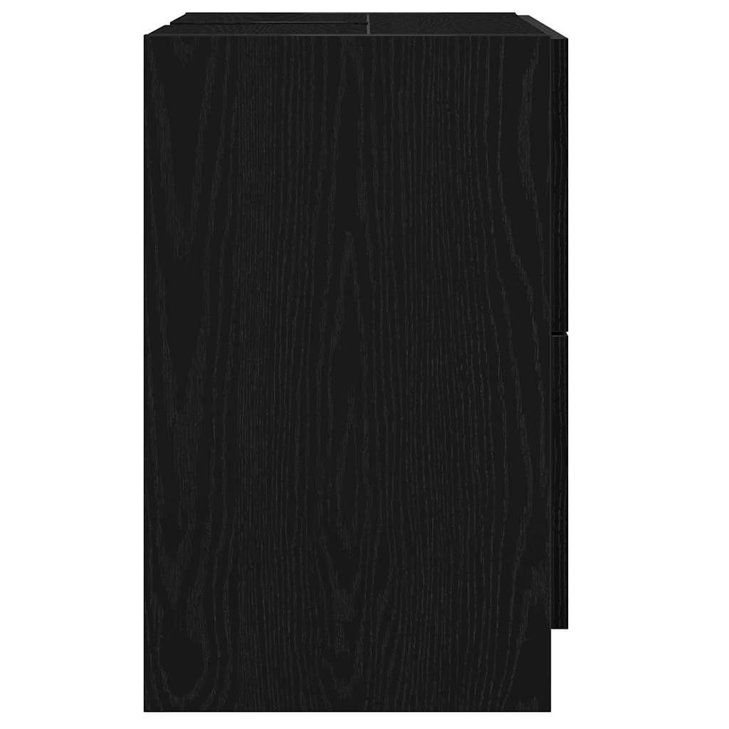 Waschtischschrank Schwarze Eiche 59 x 37 x 59 cm Holzwerkstoff