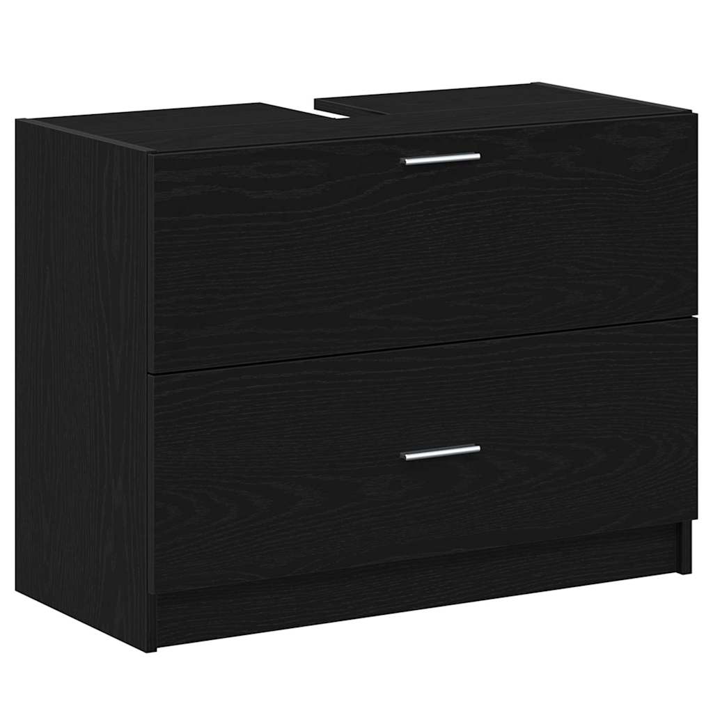 Waschtischschrank Schwarze Eiche 78 x 37 x 59 cm Holzwerkstoff