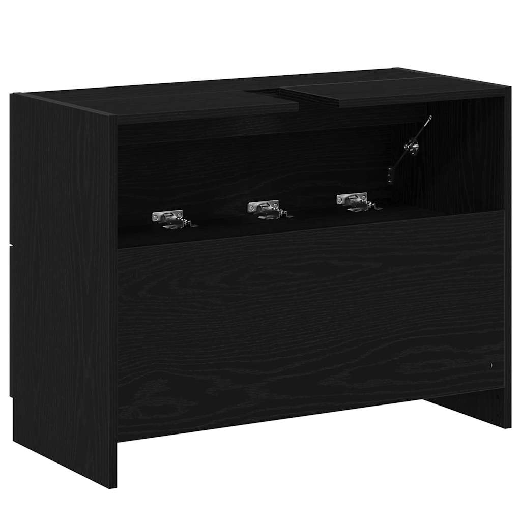 Waschtischschrank Schwarze Eiche 78 x 37 x 59 cm Holzwerkstoff