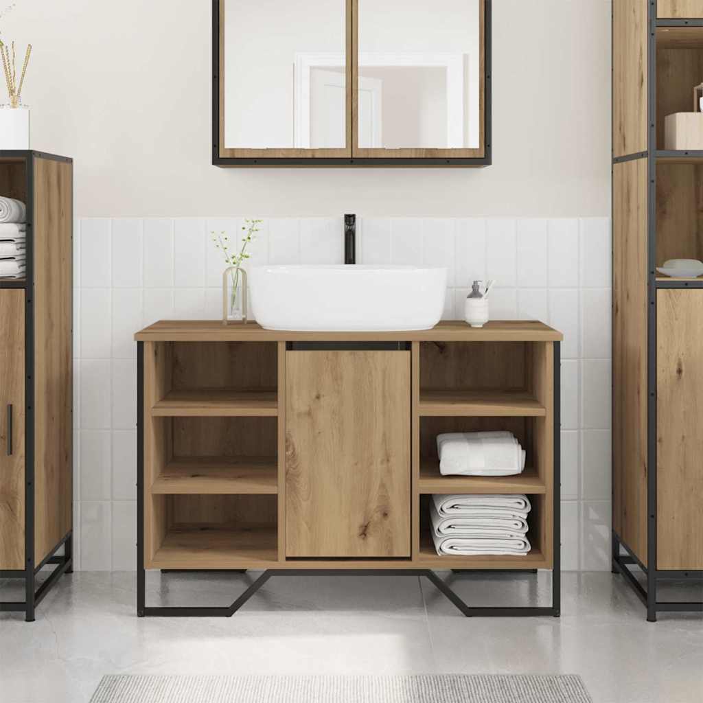 Waschbeckenschrank Artisan Eiche 91 x 35 x 60 cm Holzwerkstoff