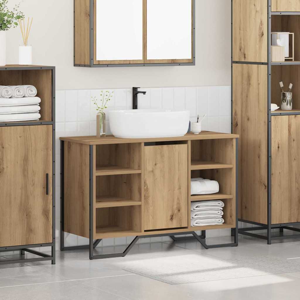 Waschbeckenschrank Artisan Eiche 91 x 35 x 60 cm Holzwerkstoff