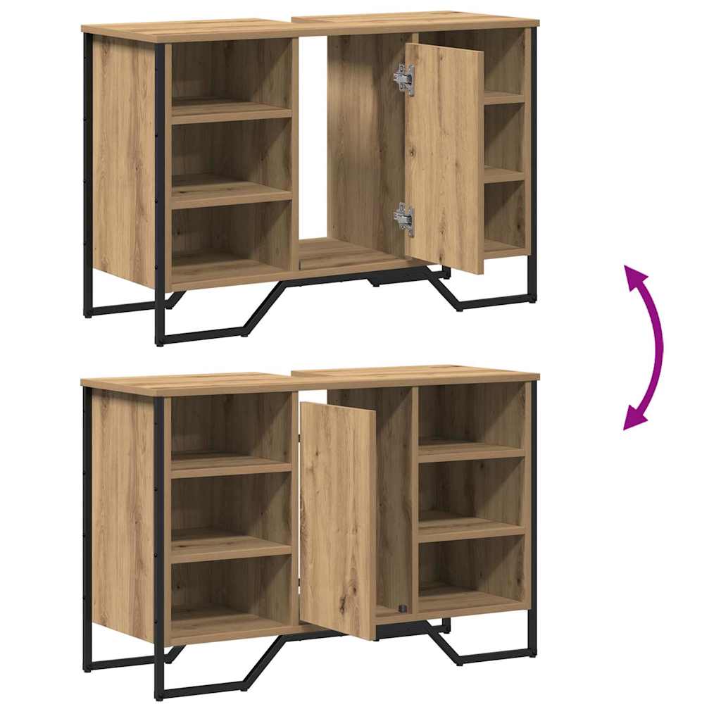Waschbeckenschrank Artisan Eiche 91 x 35 x 60 cm Holzwerkstoff