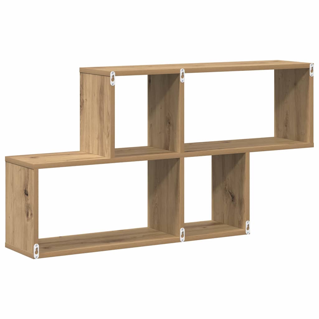 Wandregal Eiche handwerklich 100 x 20 x 53 cm Holzwerkstoff