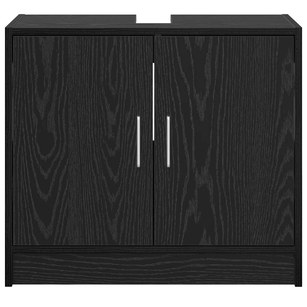 Waschbecken-Schrank mit Speicher Schwarze Eiche 63 x 29 x 55 cm