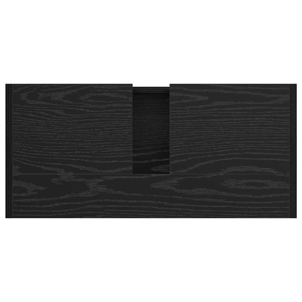Waschbecken-Schrank mit Speicher Schwarze Eiche 63 x 29 x 55 cm