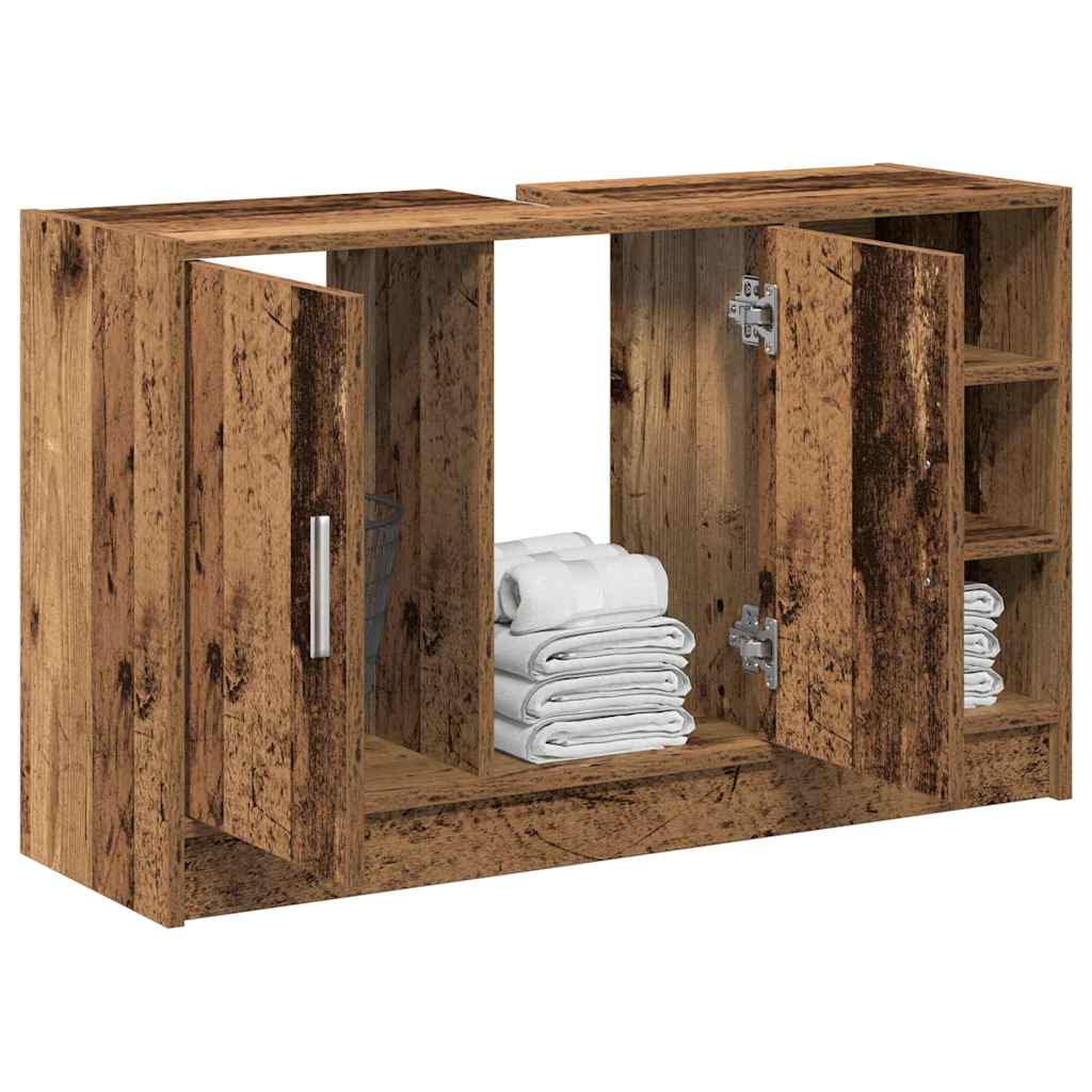 Waschbecken-Schrank Altholz 90 x 29 x 55 cm Holzwerkstoff