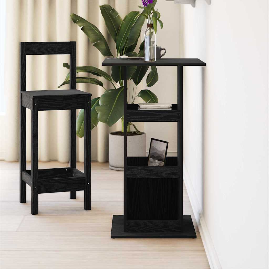 Bartisch Schwarze Eiche 60 x 60 x 100 cm Holzwerkstoff