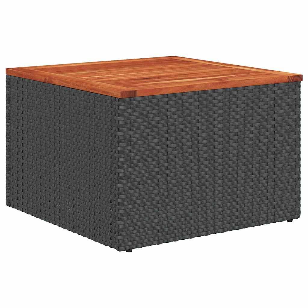 Garten-Sofa-Set 7 pcs Schwarz Poly Rattan