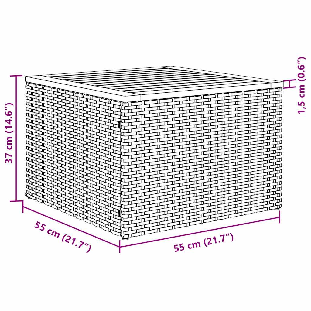 Garten-Sofa-Set mit Kissen 9 pcs Grau Poly Rattan