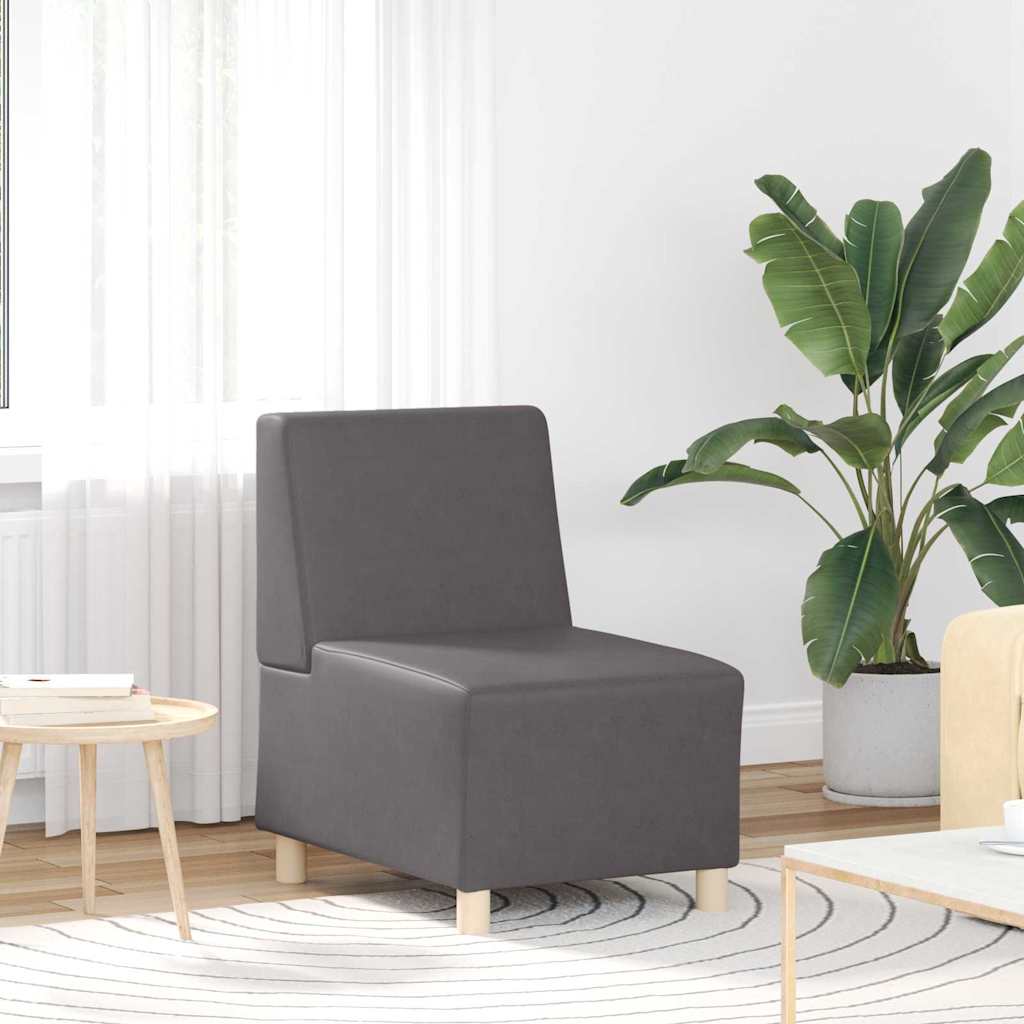 Modulares Armfreies Sofa 3 pcs Grau 55 x 74 x 82 cm Kunstleder