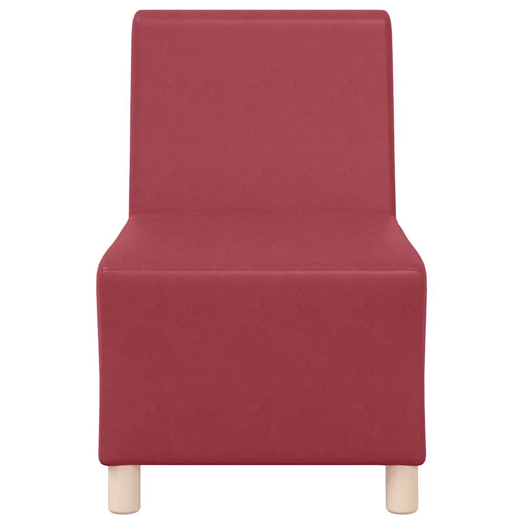 Modulares Armfreies Sofa 3 pcs Weinrot 55 x 74 x 82 cm