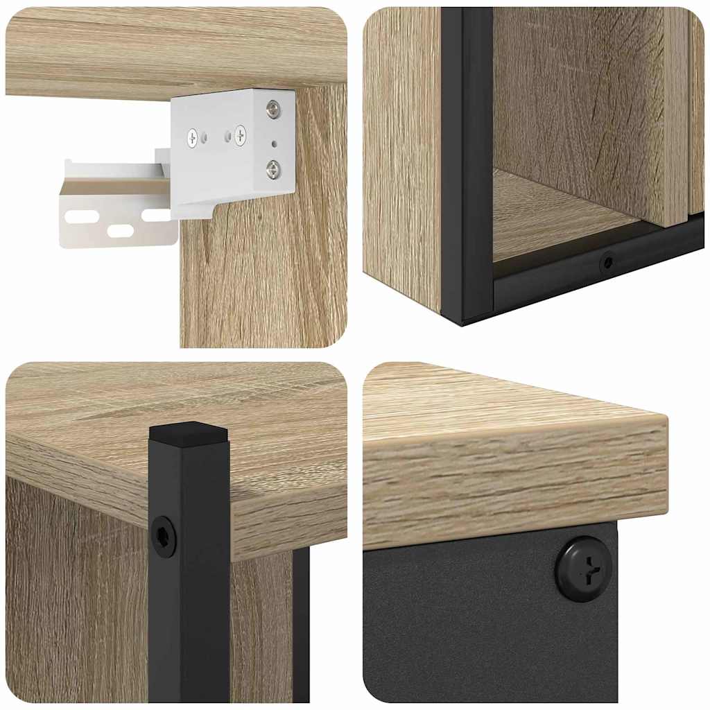 Badezimmermöbel Set 4 pcs Sonoma Eiche 33 x 33 x 185.5 cm