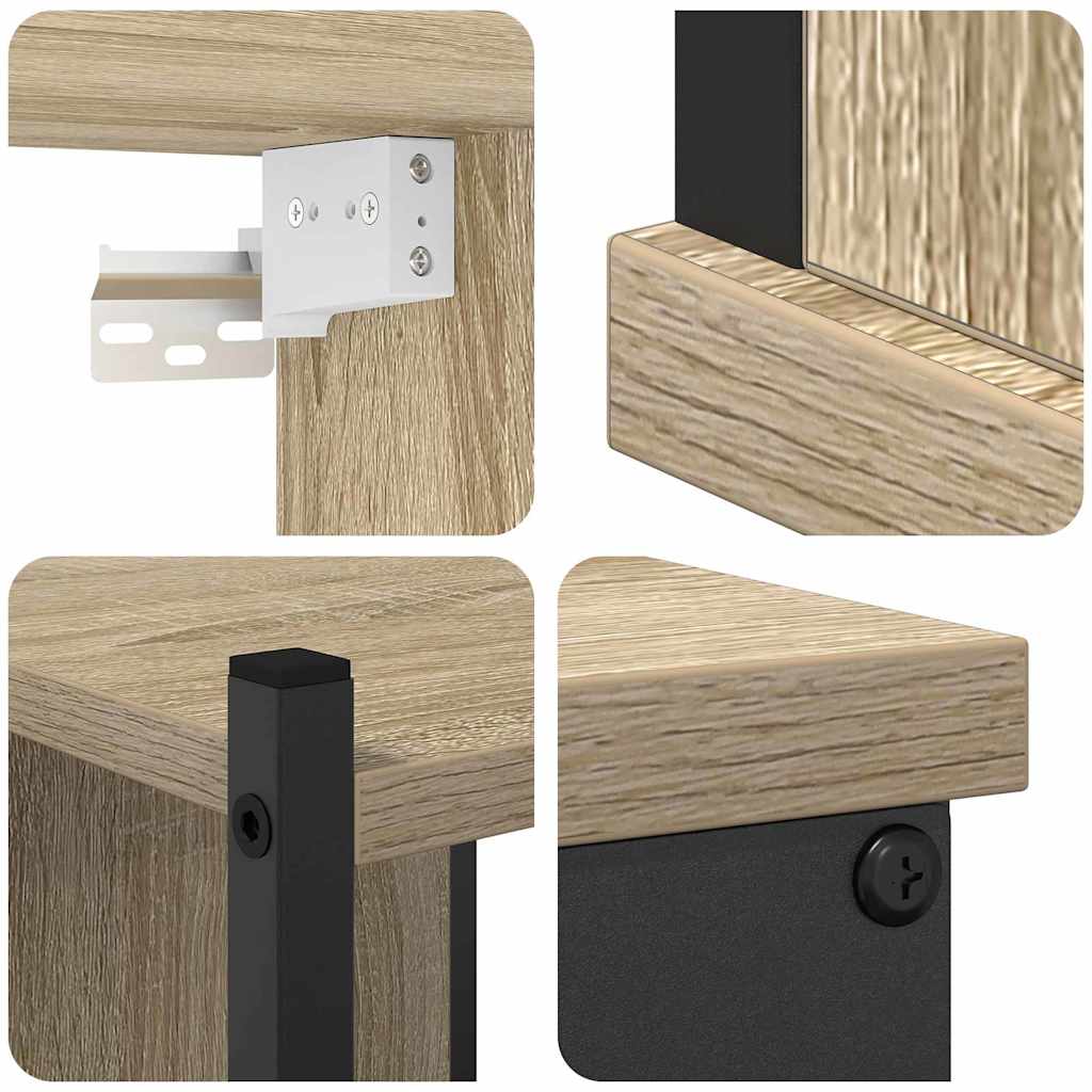 Badezimmermöbel Set 4 pcs Sonoma Eiche 33 x 33 x 185.5 cm